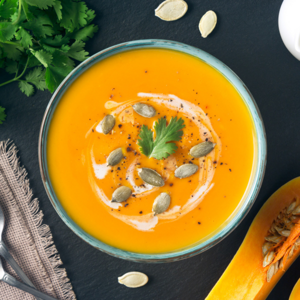 Carrot-Butternut Squash With Coconut Milk Soup